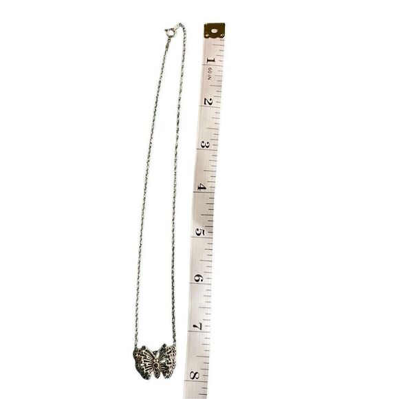 FAS SS Marcasite Butterfly Necklace - Picture 7 of 13